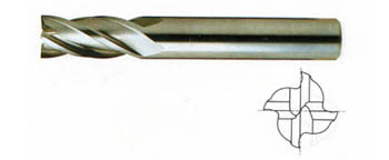 YG-1 53014HF HSS End Mill 2-1/4 Length Miniature Regular Length TiAlN-Futura Finish 1/8 Double 4 Flute